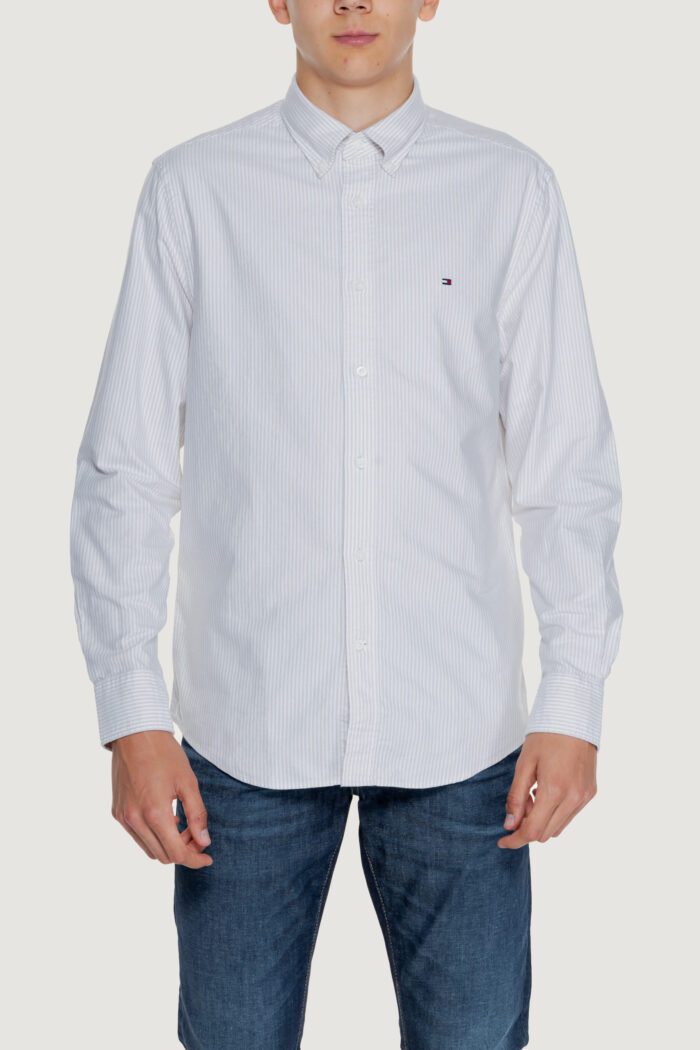 Camicia manica lunga Tommy Hilfiger heritage oxford Beige