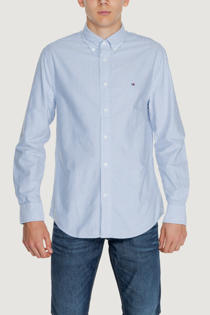 Camicia manica lunga Tommy Hilfiger heritage oxford Blu