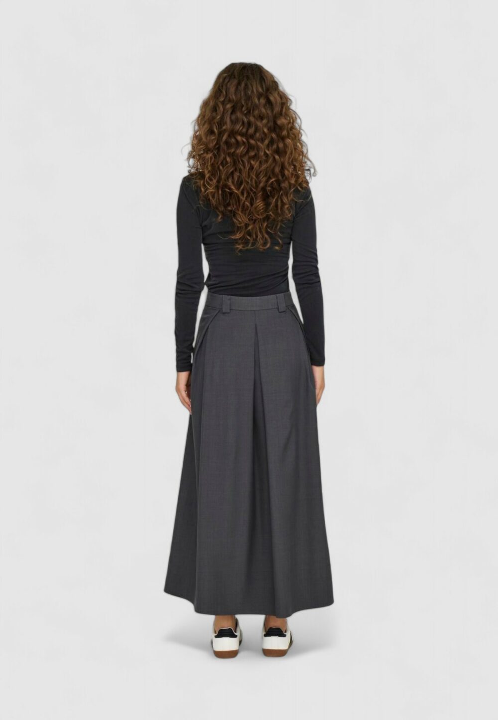 Gonna lunga Only onlginny hw mel wide long skirt pnt Grigio - Foto 3