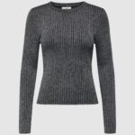 Maglia Jacqueline de Yong jdyplum lurex l/s o-neck pullover knt Nero - Foto 1