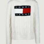 Maglione Tommy Hilfiger Jeans Panna - Foto 1