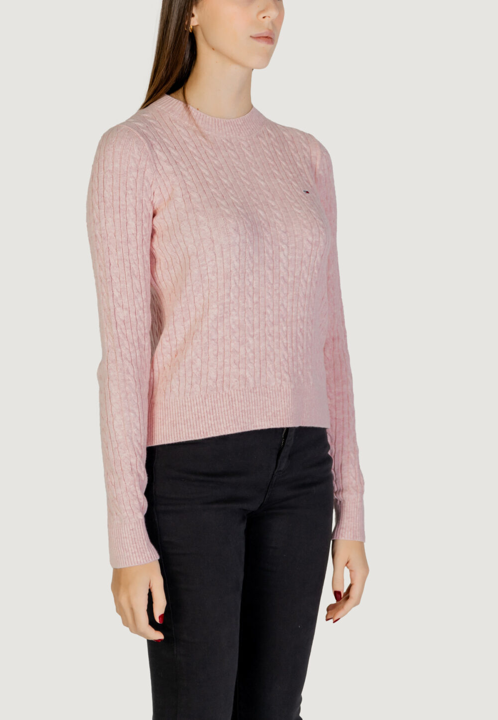 Maglione Tommy Hilfiger Jeans tjw cable essential Rosa - Foto 2