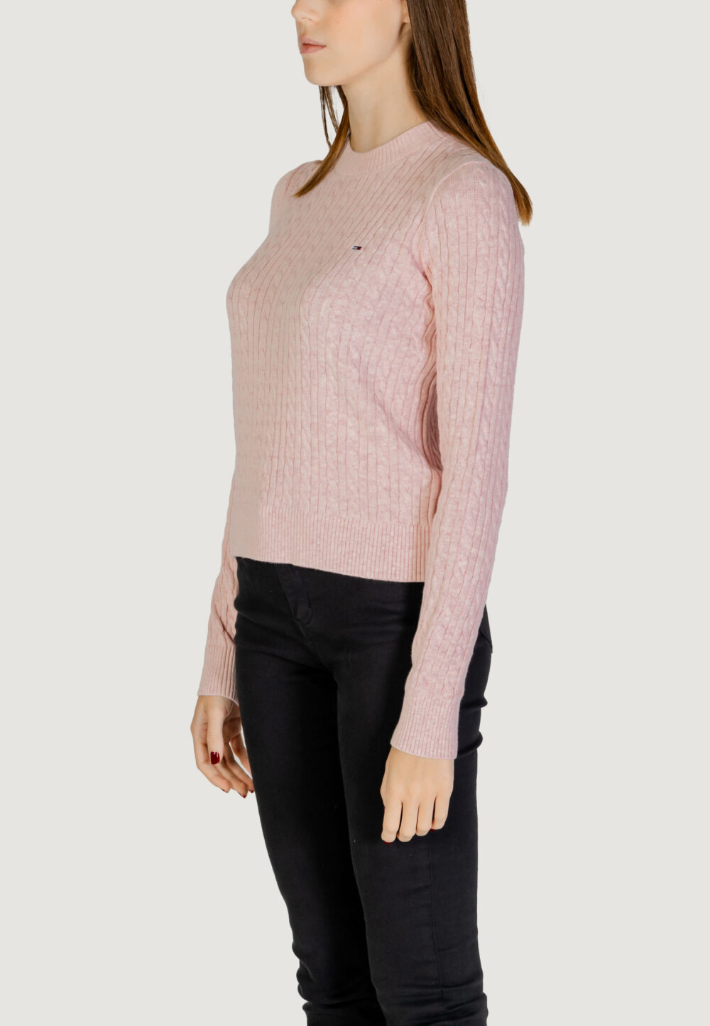 Maglione Tommy Hilfiger Jeans tjw cable essential Rosa - Foto 3