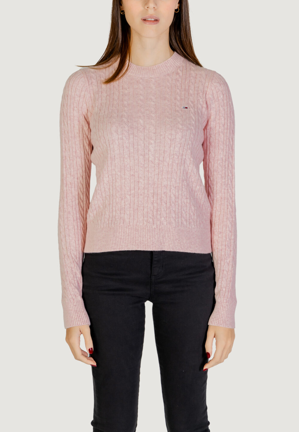 Maglione Tommy Hilfiger Jeans tjw cable essential Rosa - Foto 5