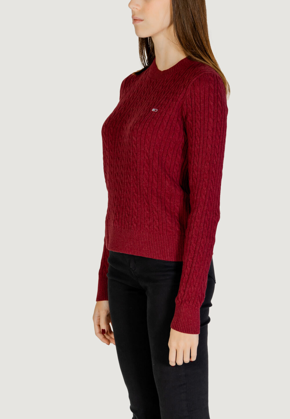 Maglione Tommy Hilfiger Jeans tjw cable essential Rosso - Foto 3