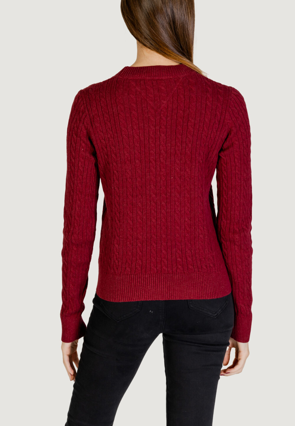 Maglione Tommy Hilfiger Jeans tjw cable essential Rosso - Foto 4