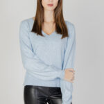 Maglione Vila Clothes viril rev v-neck l/s knit top - noos Celeste - Foto 1