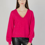 Maglione Vila Clothes viril rev v-neck l/s knit top - noos Fuxia - Foto 1