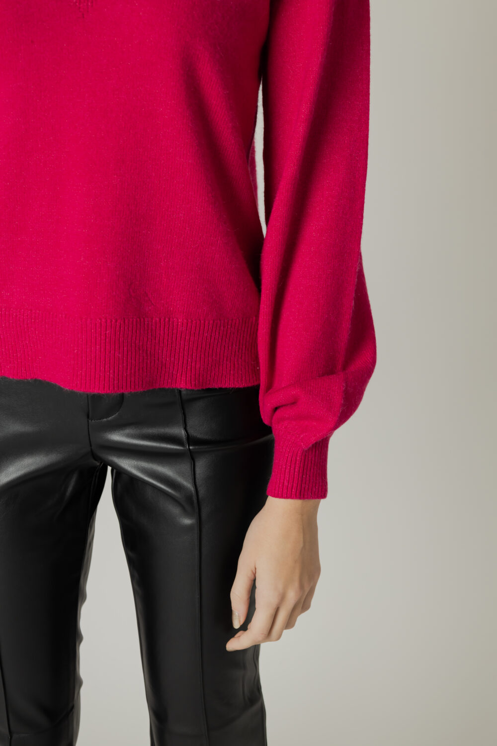 Maglione Vila Clothes viril rev v-neck l/s knit top - noos Fuxia - Foto 7