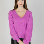 Maglione Vila Clothes viril rev v-neck l/s knit top - noos Magenta - Foto 1