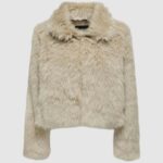 Pelliccia ecologica Only onlmanny faux fur cc otw Beige chiaro - Foto 1