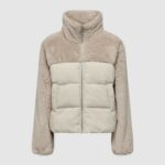 Piumino Only onlwanja fur puffer mix jacket noos ot Beige chiaro - Foto 1