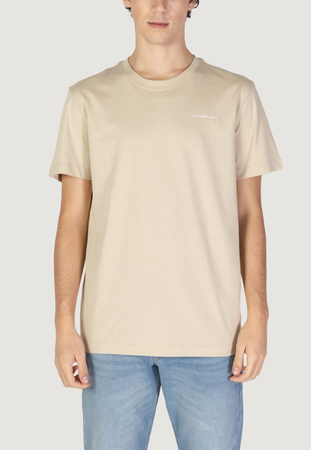 T-shirt Calvin Klein Jeans ck multibox tee Beige - Foto 1