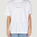 T-shirt Calvin Klein Jeans grid monogram tee Bianco - Foto 1