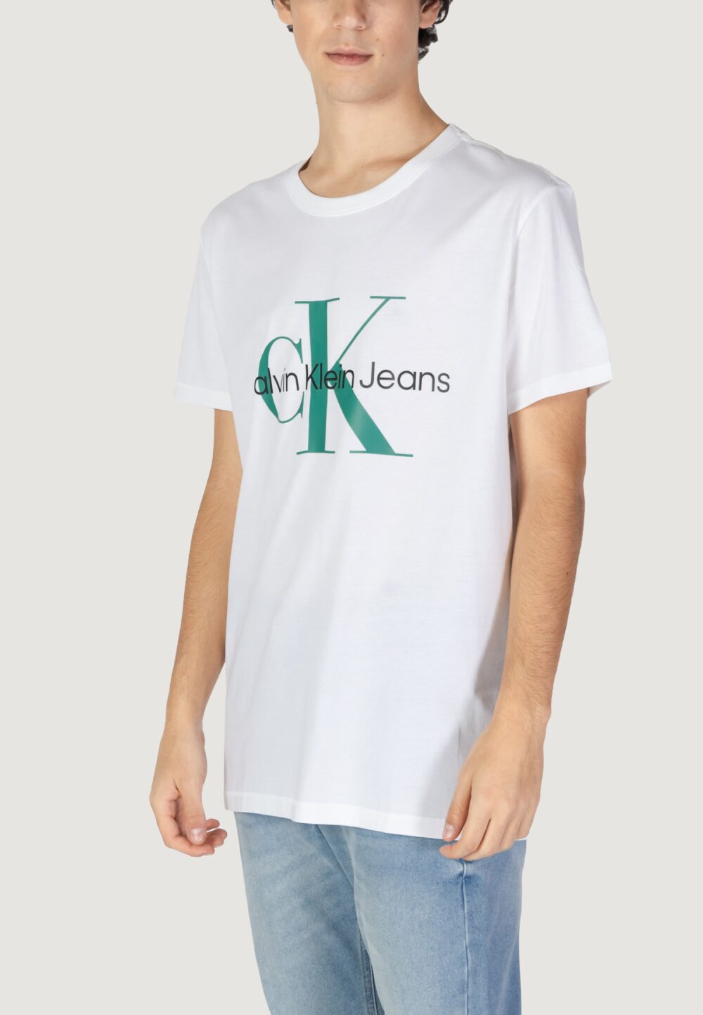 T-shirt Calvin Klein Jeans seasonal monologo Bianco - Foto 2