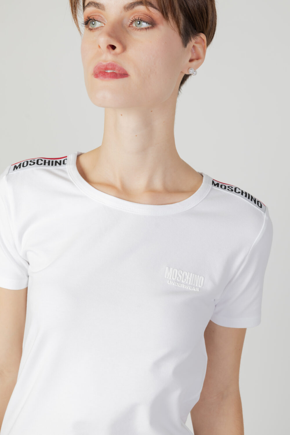 T-shirt Moschino Underwear v6a0781 4410 Bianco - Foto 2