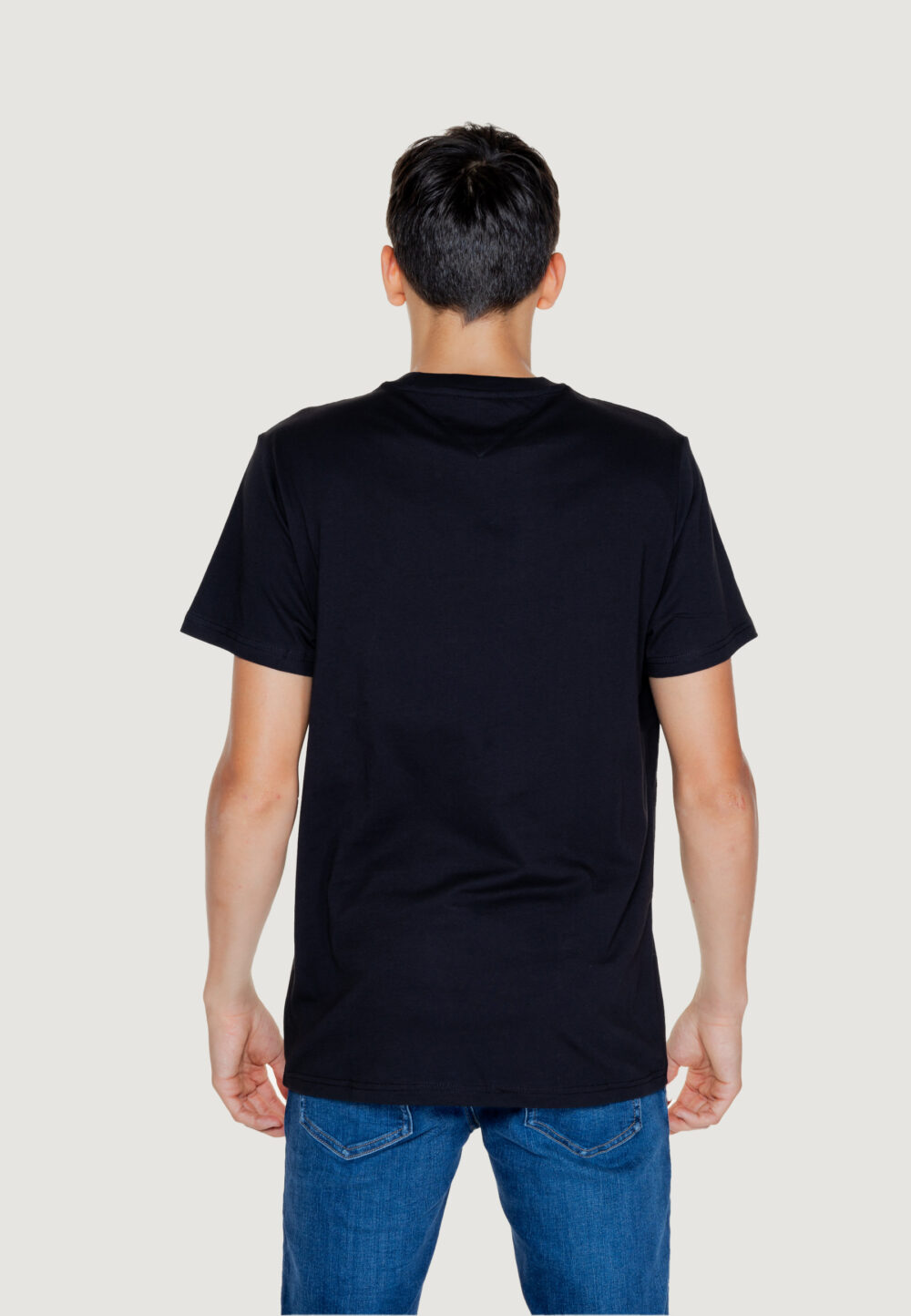 T-shirt Tommy Hilfiger Jeans tjm linear Nero - Foto 3