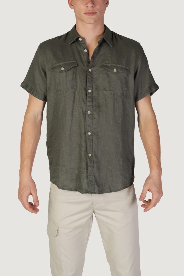 Camicia manica corta FASHION BRAND  Verde Oliva