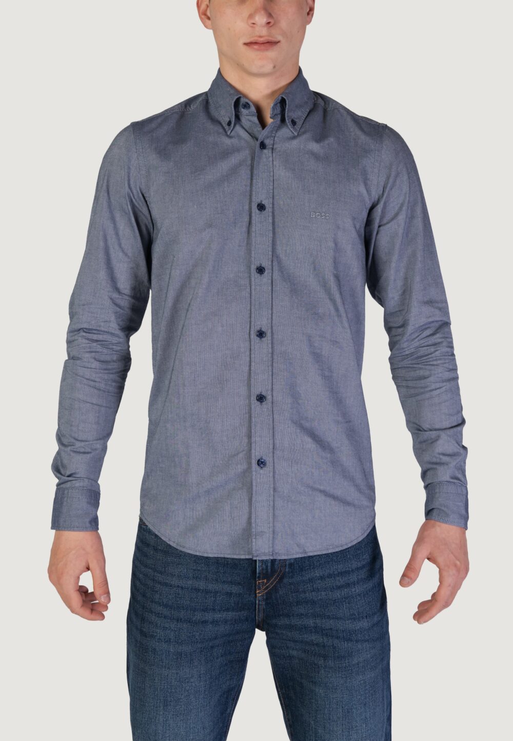 Camicia manica lunga Boss rickert 10247370 01 Denim - Foto 1