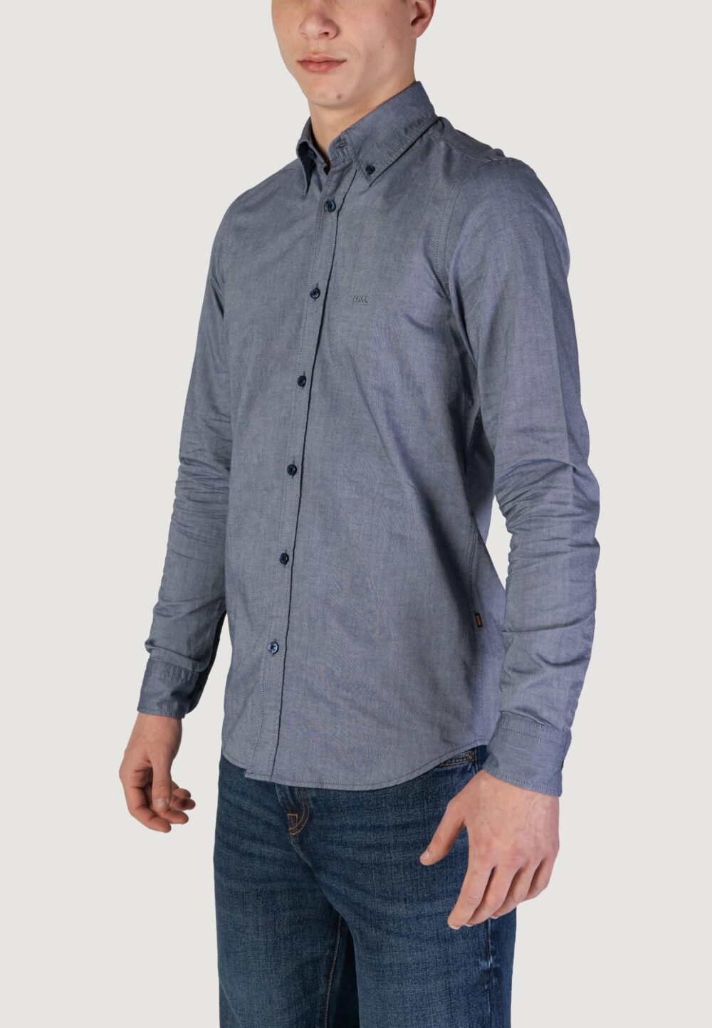 Camicia manica lunga Boss rickert 10247370 01 Denim - Foto 4