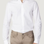 Camicia manica lunga Calvin Klein poplin stretch slim shirt Bianco - Foto 1