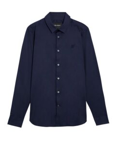 Camicia manica lunga Lyle & Scott Blue scuro - Foto 1