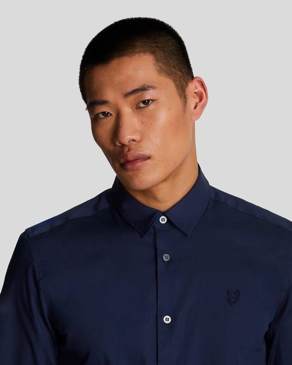 Camicia manica lunga Lyle & Scott Blue scuro - Foto 5