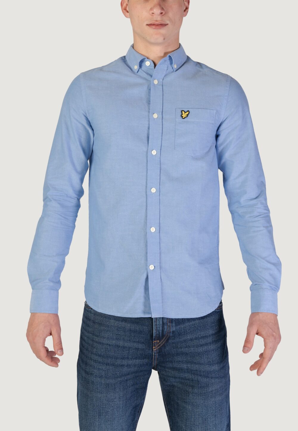 Camicia manica lunga Lyle & Scott Celeste - Foto 1