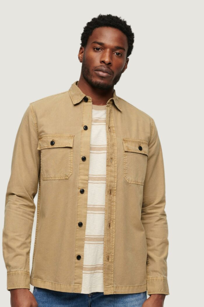 Camicia manica lunga Superdry  Beige