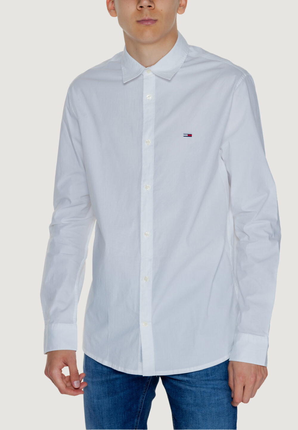 Camicia manica lunga Tommy Hilfiger Jeans tjm reg entry poplin Bianco - Foto 1