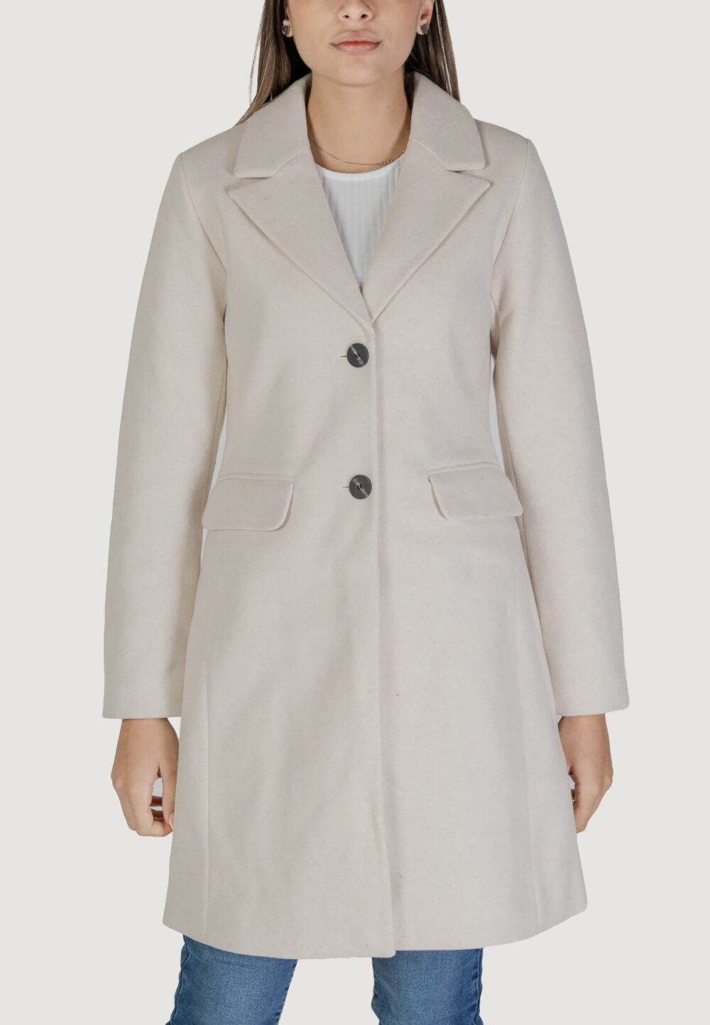 Cappotto Only onlblake fitted coat bf otw Beige chiaro - Foto 1