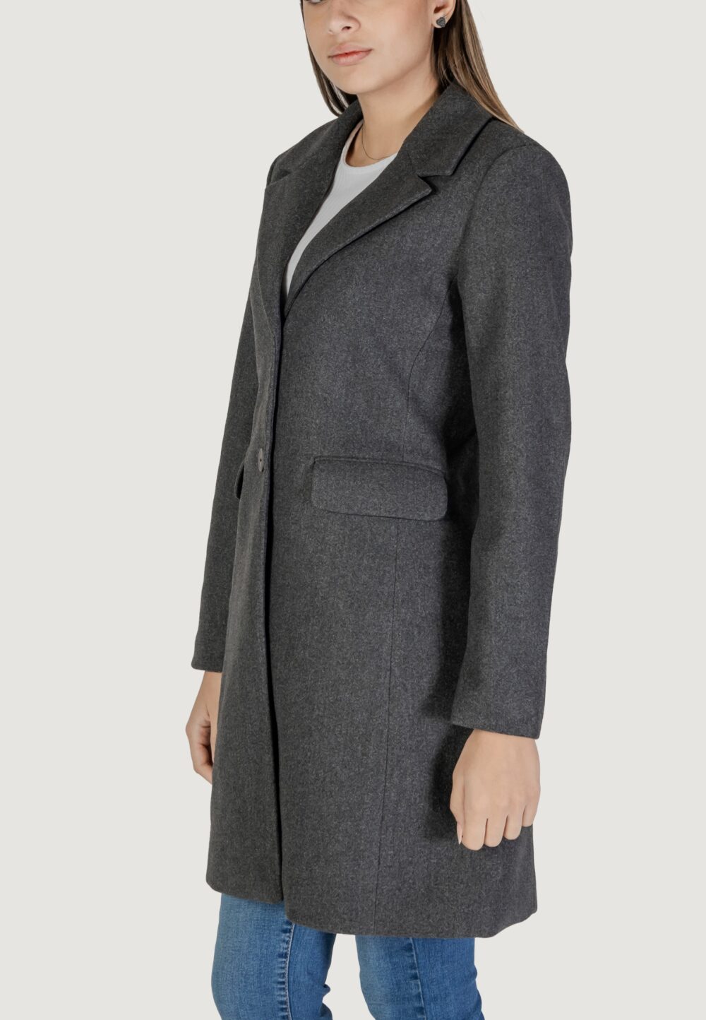 Cappotto Only onlblake fitted coat bf otw Grigio Scuro - Foto 2