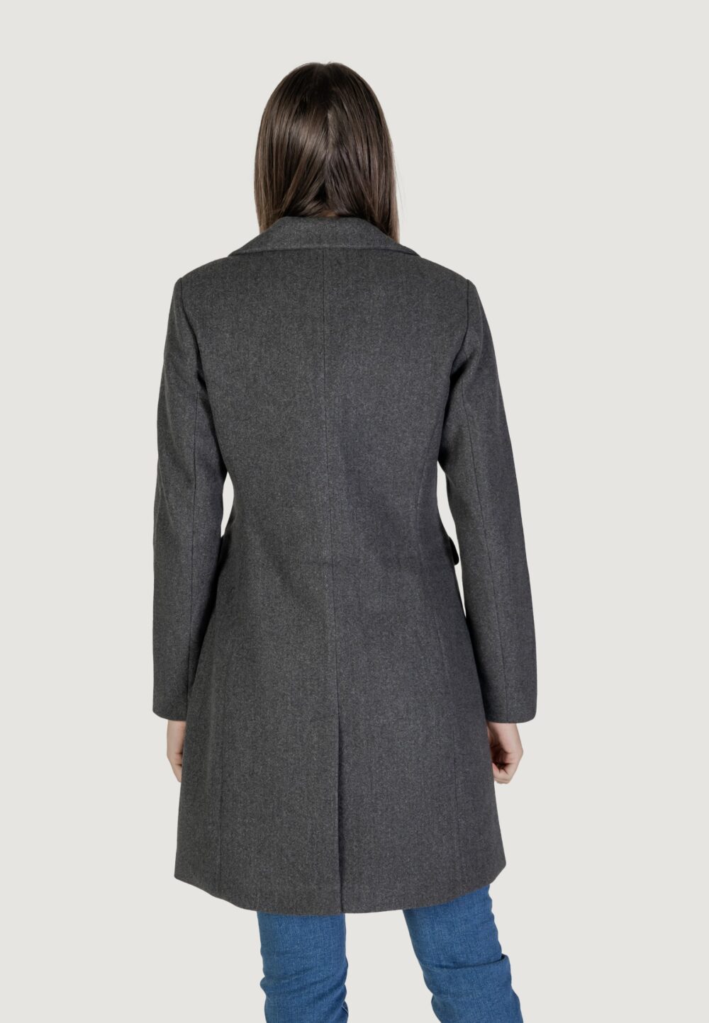 Cappotto Only onlblake fitted coat bf otw Grigio Scuro - Foto 4