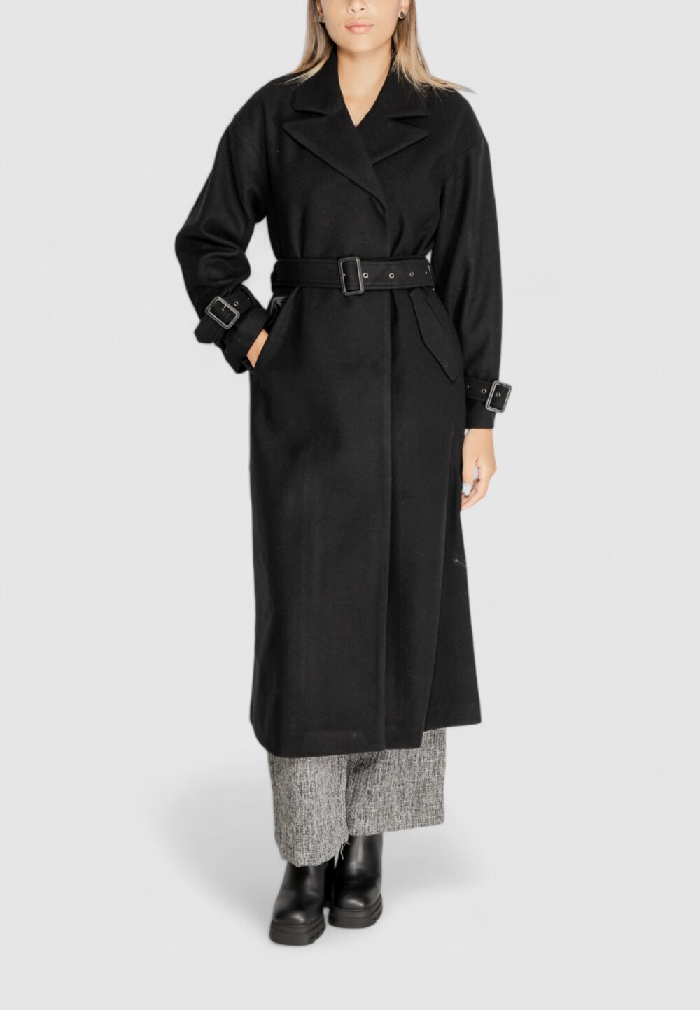 Cappotto Only onlnancy life x-long trench coat otw Nero - Foto 7