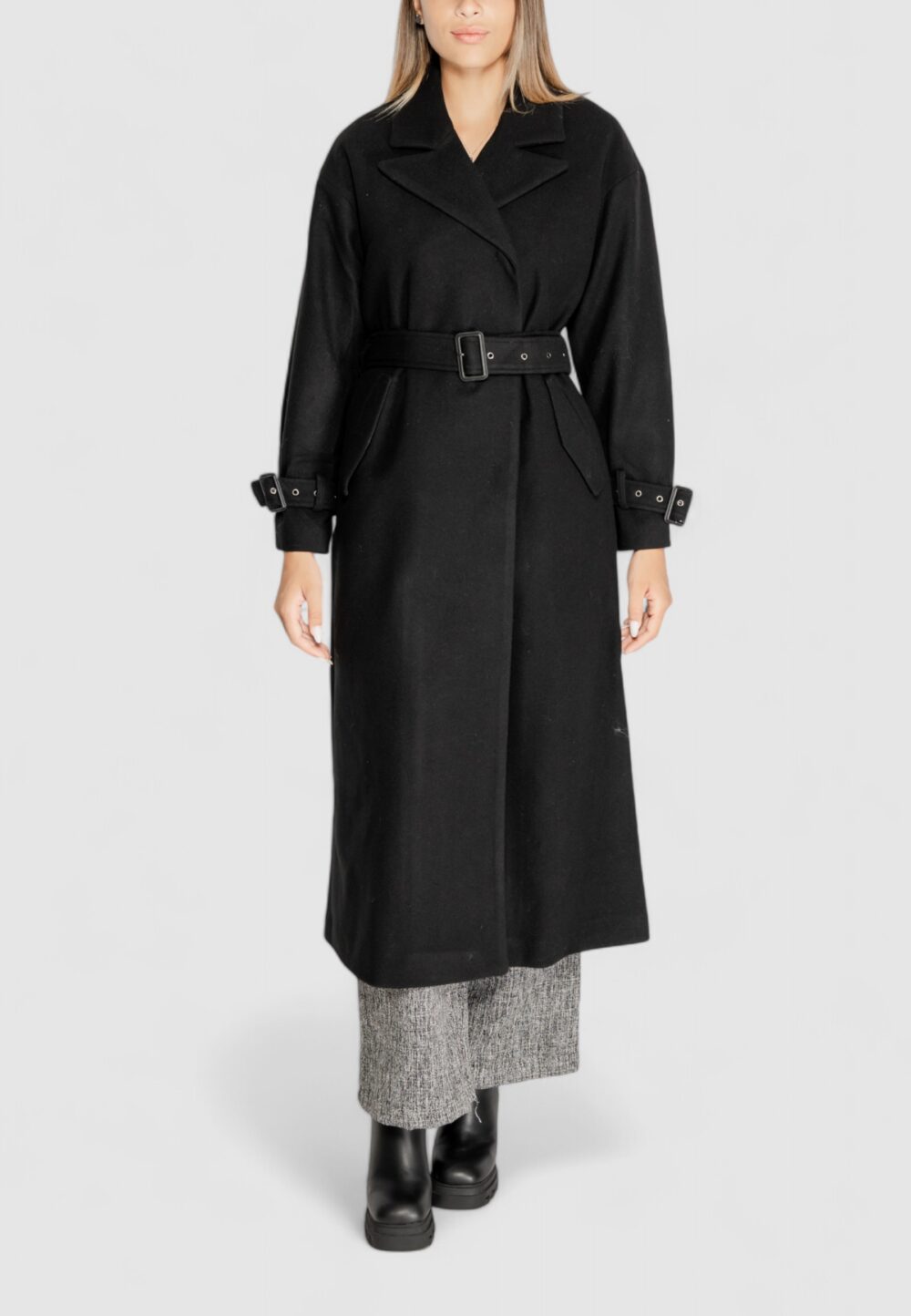 Cappotto Only onlnancy life x-long trench coat otw Nero - Foto 8