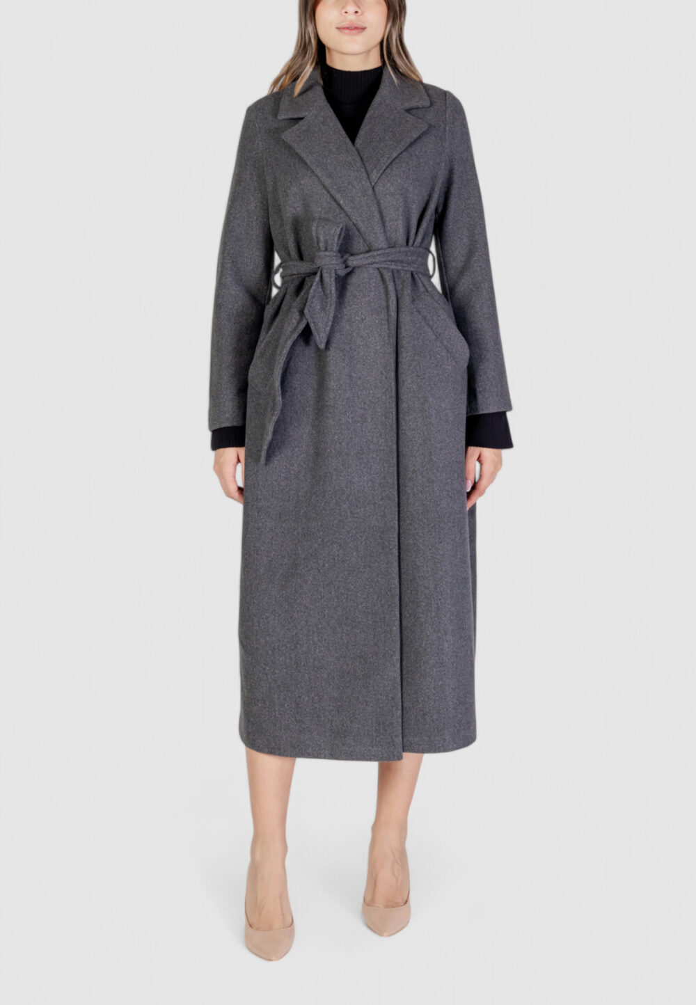 Cappotto Vero Moda vmfortuneaya xtra long coat ga boo Grigio - Foto 1