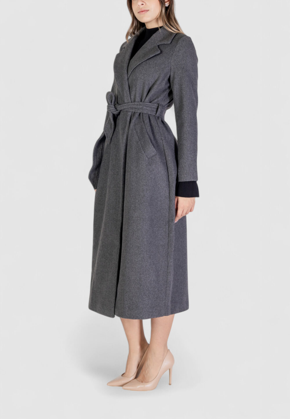 Cappotto Vero Moda vmfortuneaya xtra long coat ga boo Grigio - Foto 2