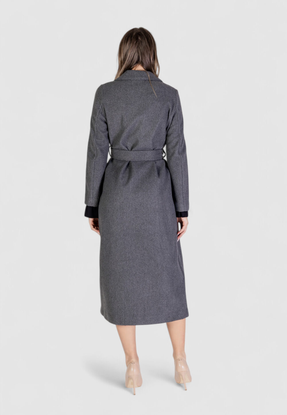 Cappotto Vero Moda vmfortuneaya xtra long coat ga boo Grigio - Foto 4