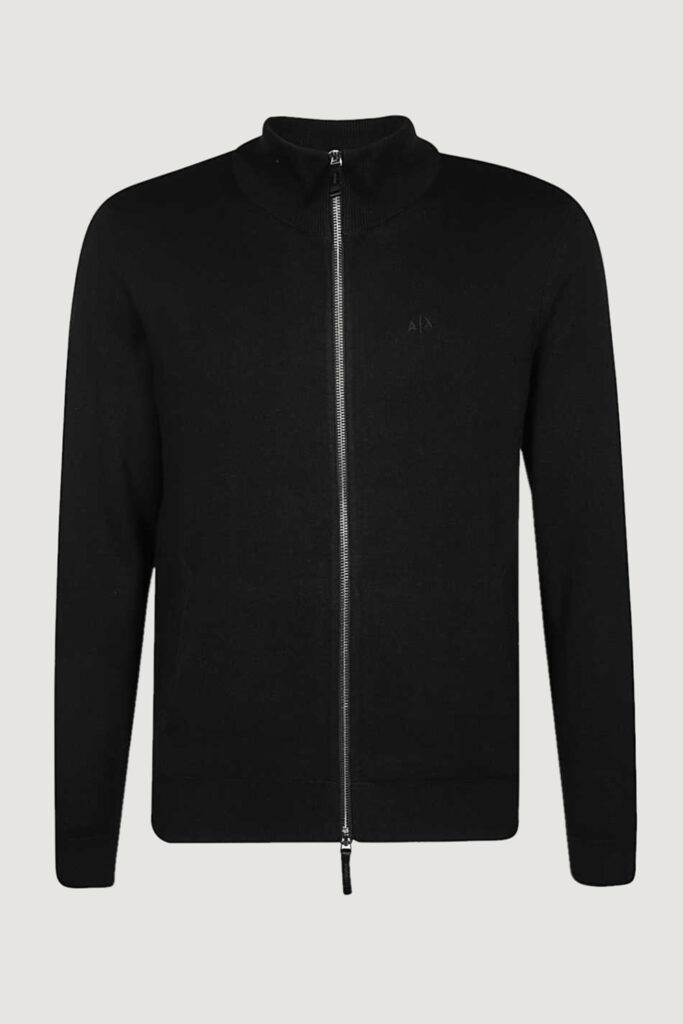 Cardigan Armani Exchange con zip Nero