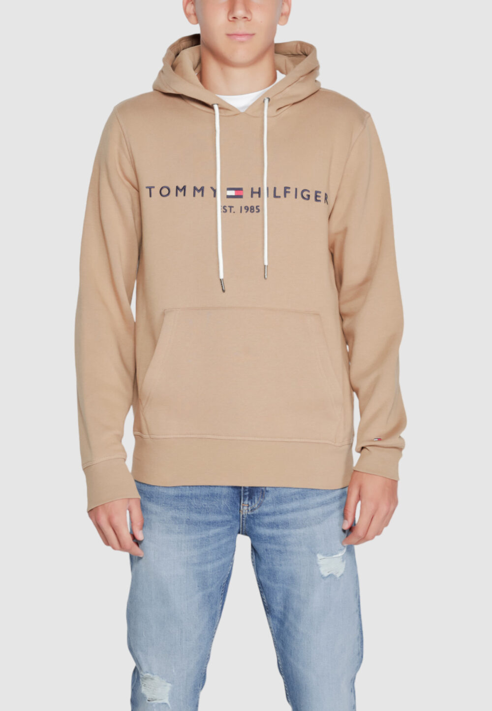 Felpa con cappuccio Tommy Hilfiger tommy logo Beige - Foto 5