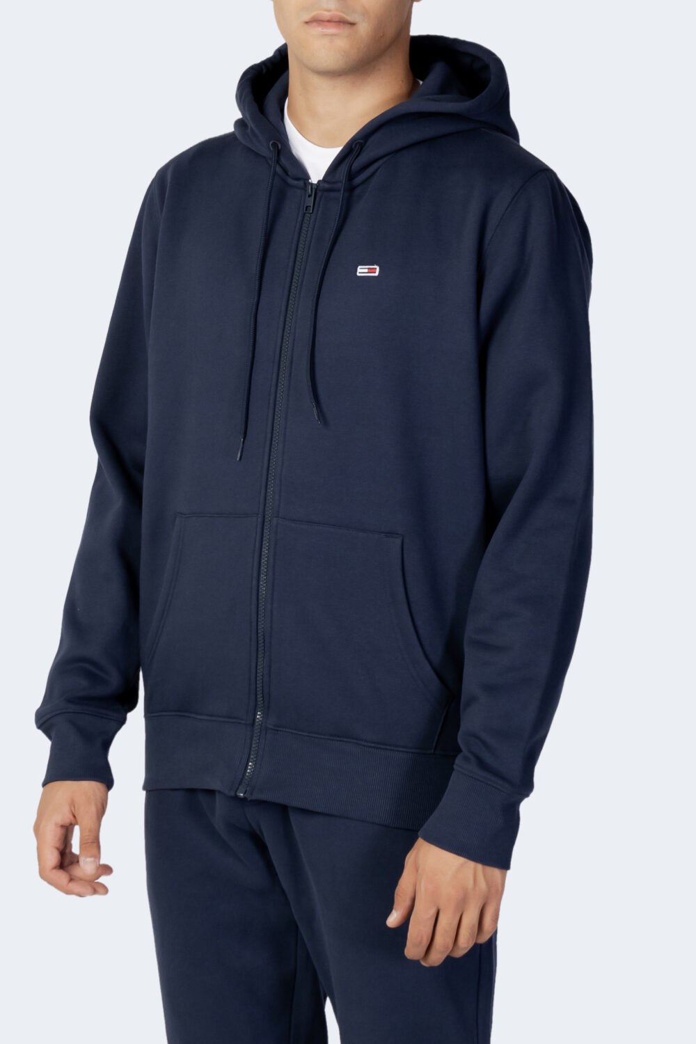 Felpa con cappuccio Tommy Hilfiger Jeans regular fleece zip hoodie Blu - Foto 1