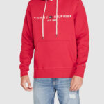 Felpa con cappuccio Tommy Hilfiger tommy logo Rosso - Foto 1