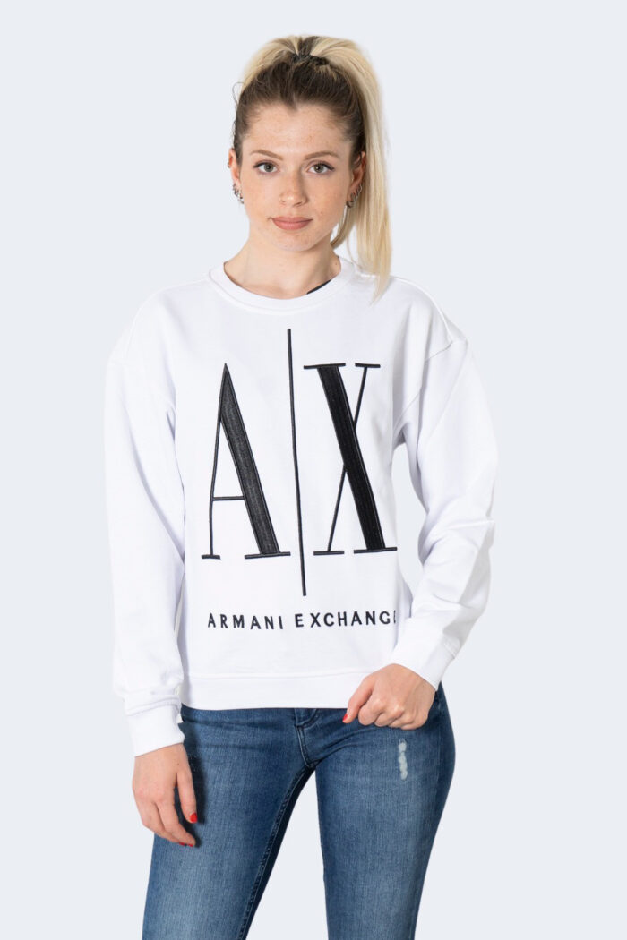 Felpa senza cappuccio Armani Exchange  Bianco