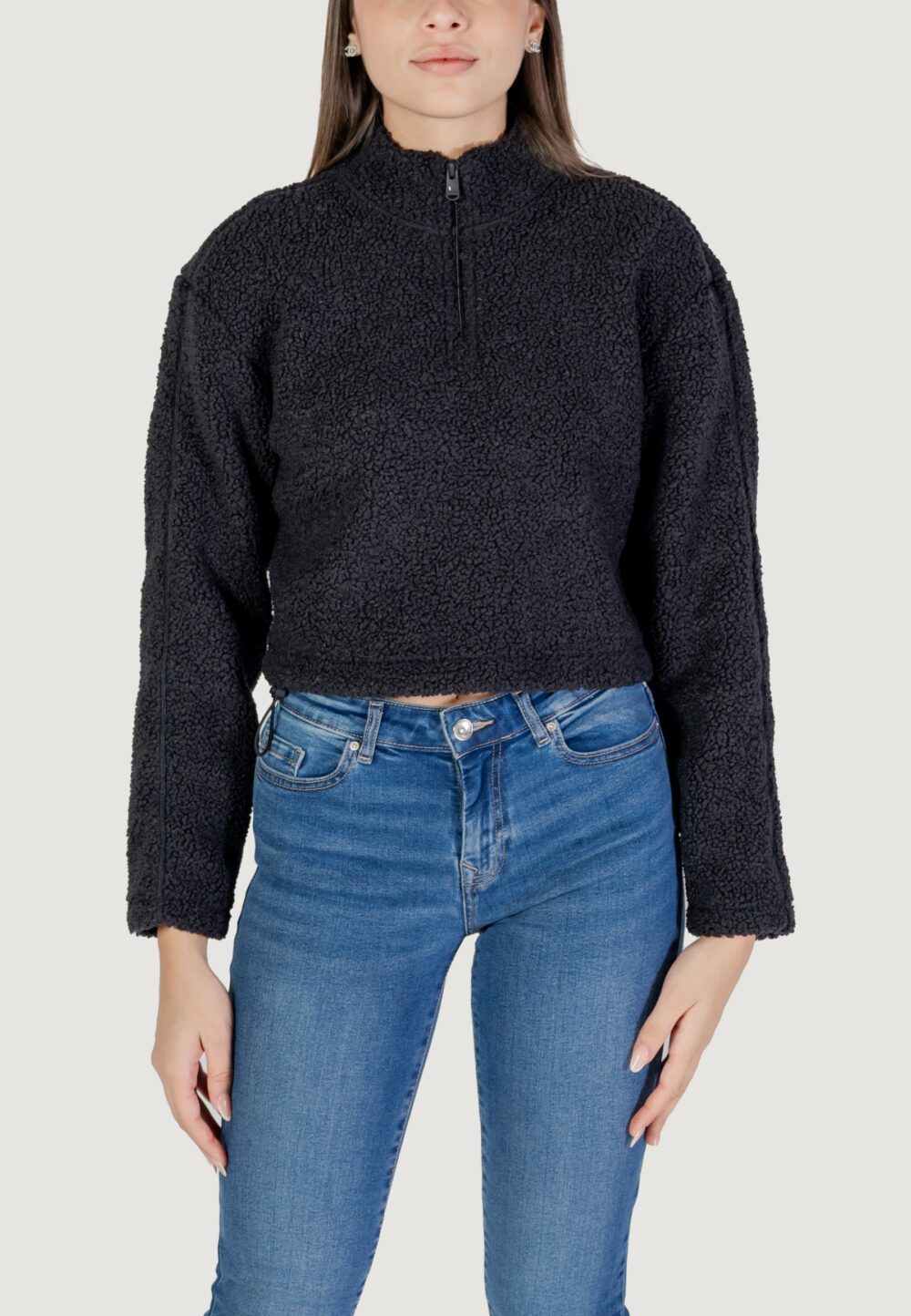 Felpa senza cappuccio Calvin Klein Sport pw - sherpa 1/2 zip Nero - Foto 1