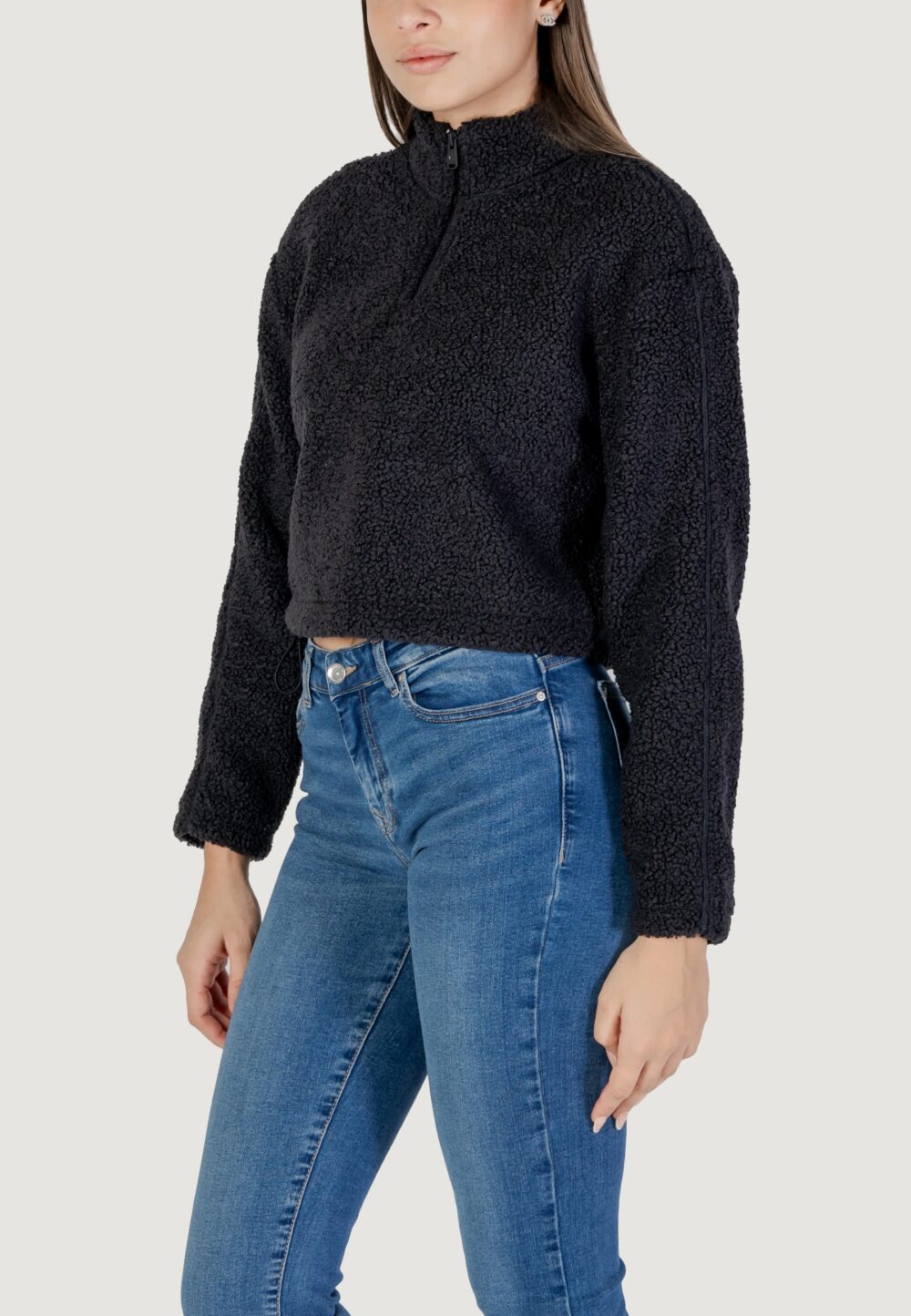 Felpa senza cappuccio Calvin Klein Sport pw - sherpa 1/2 zip Nero - Foto 2