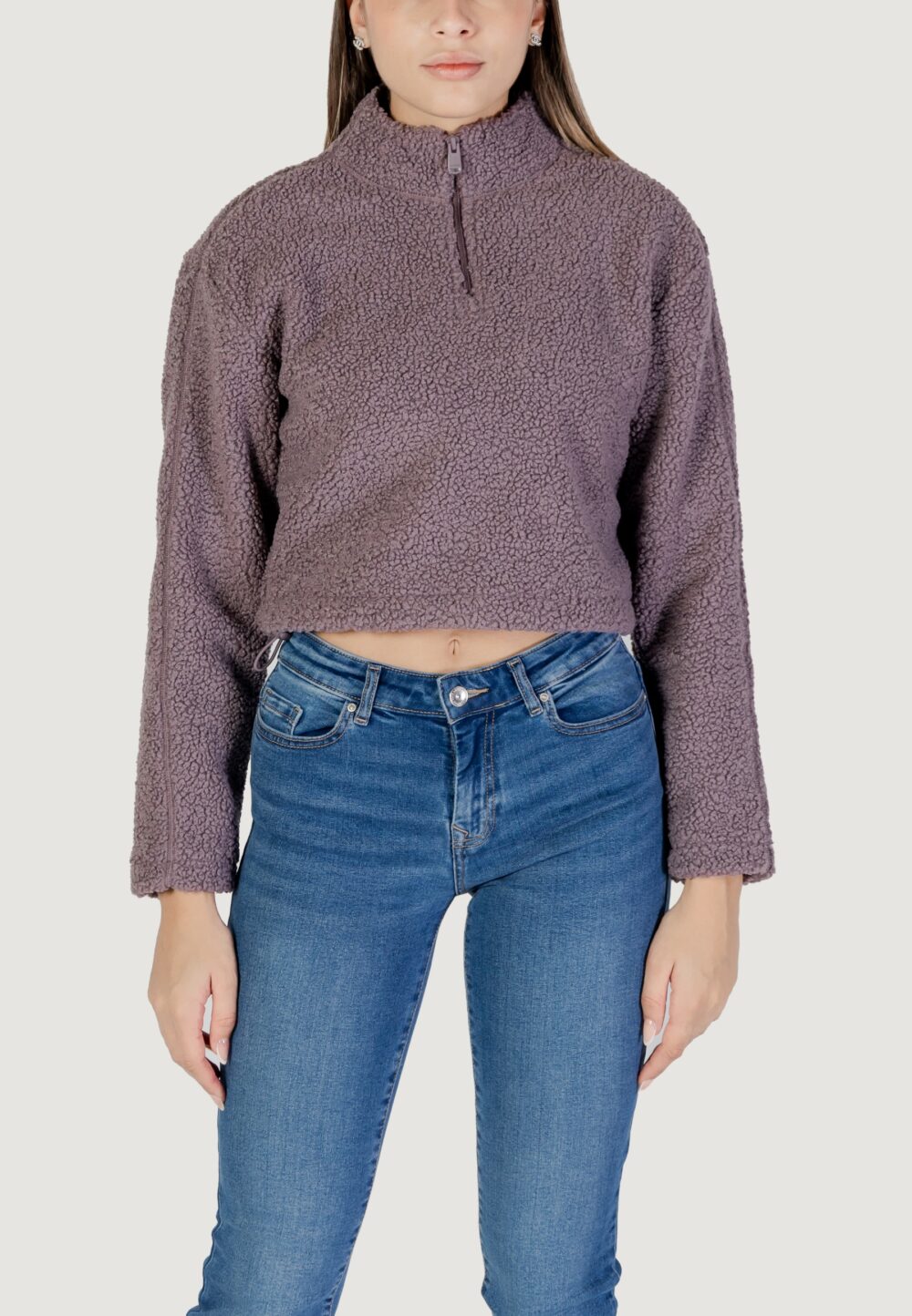 Felpa senza cappuccio Calvin Klein Sport pw - sherpa 1/2 zip Viola - Foto 1