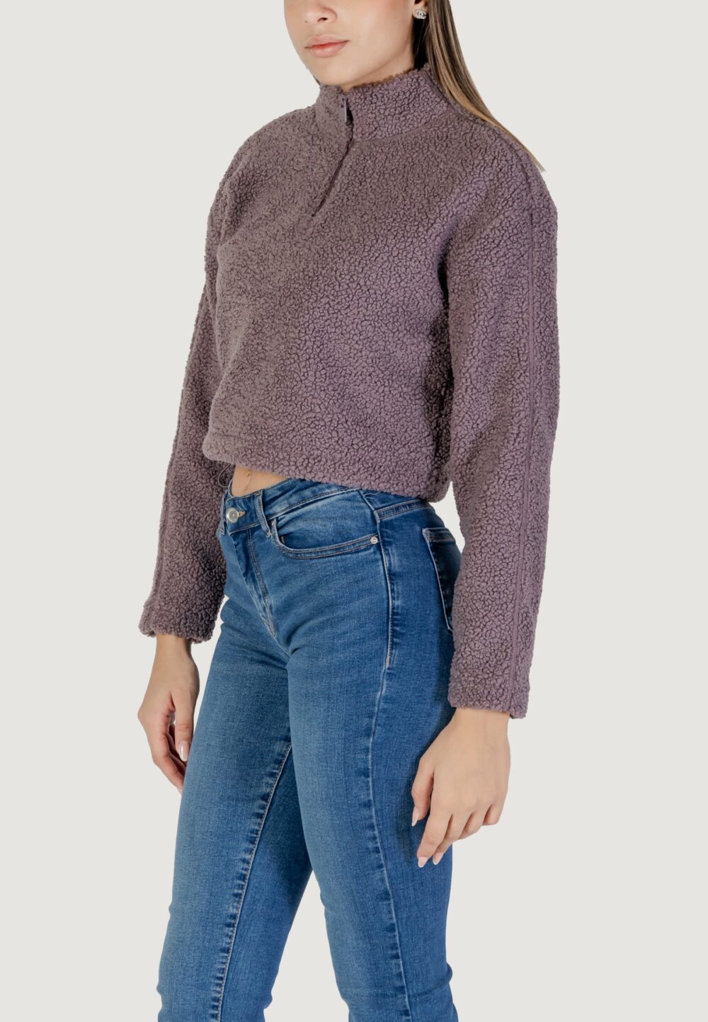 Felpa senza cappuccio Calvin Klein Sport pw - sherpa 1/2 zip Viola - Foto 2