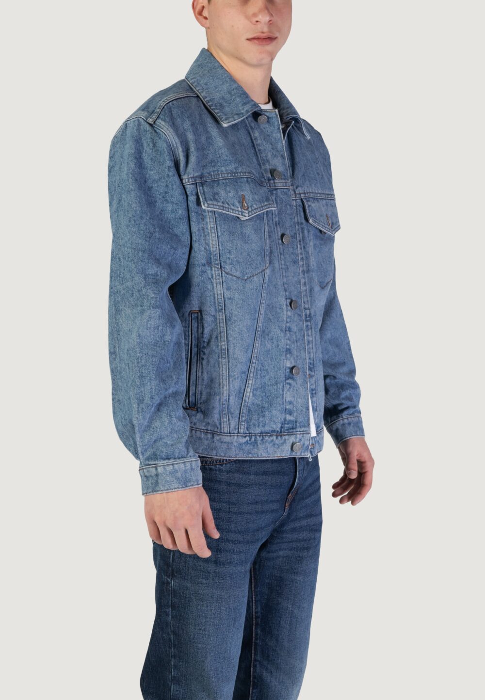 Giacchetto Boss 10258237 Denim chiaro - Foto 3