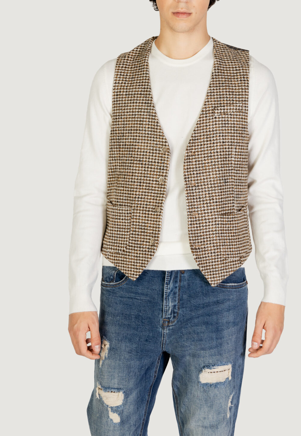 Gilet Casual Gianni Lupo Beige scuro - Foto 1