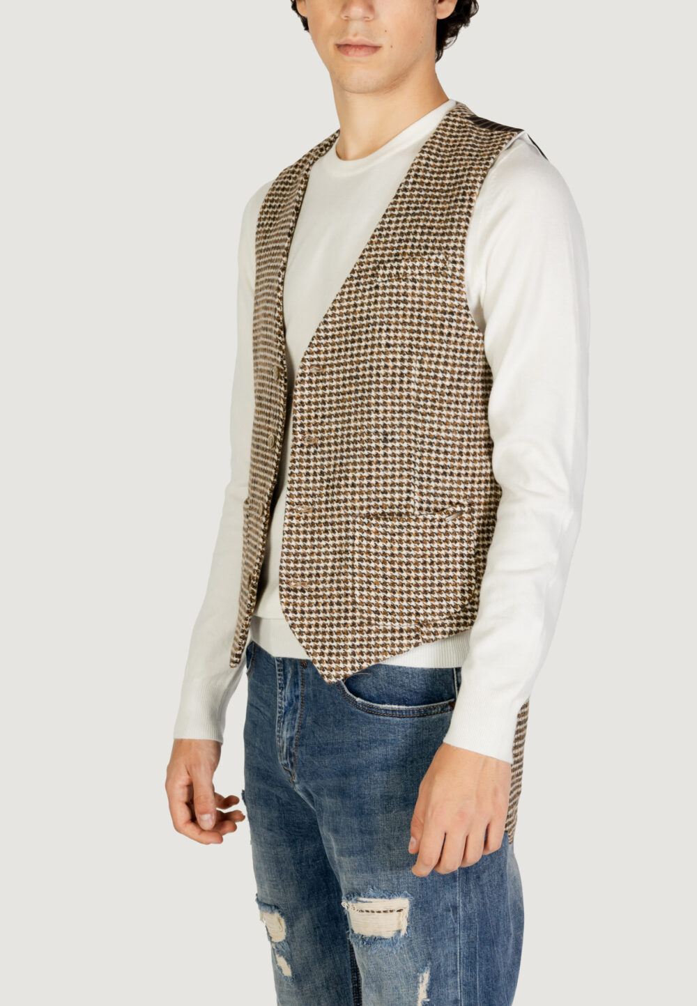 Gilet Casual Gianni Lupo Beige scuro - Foto 2